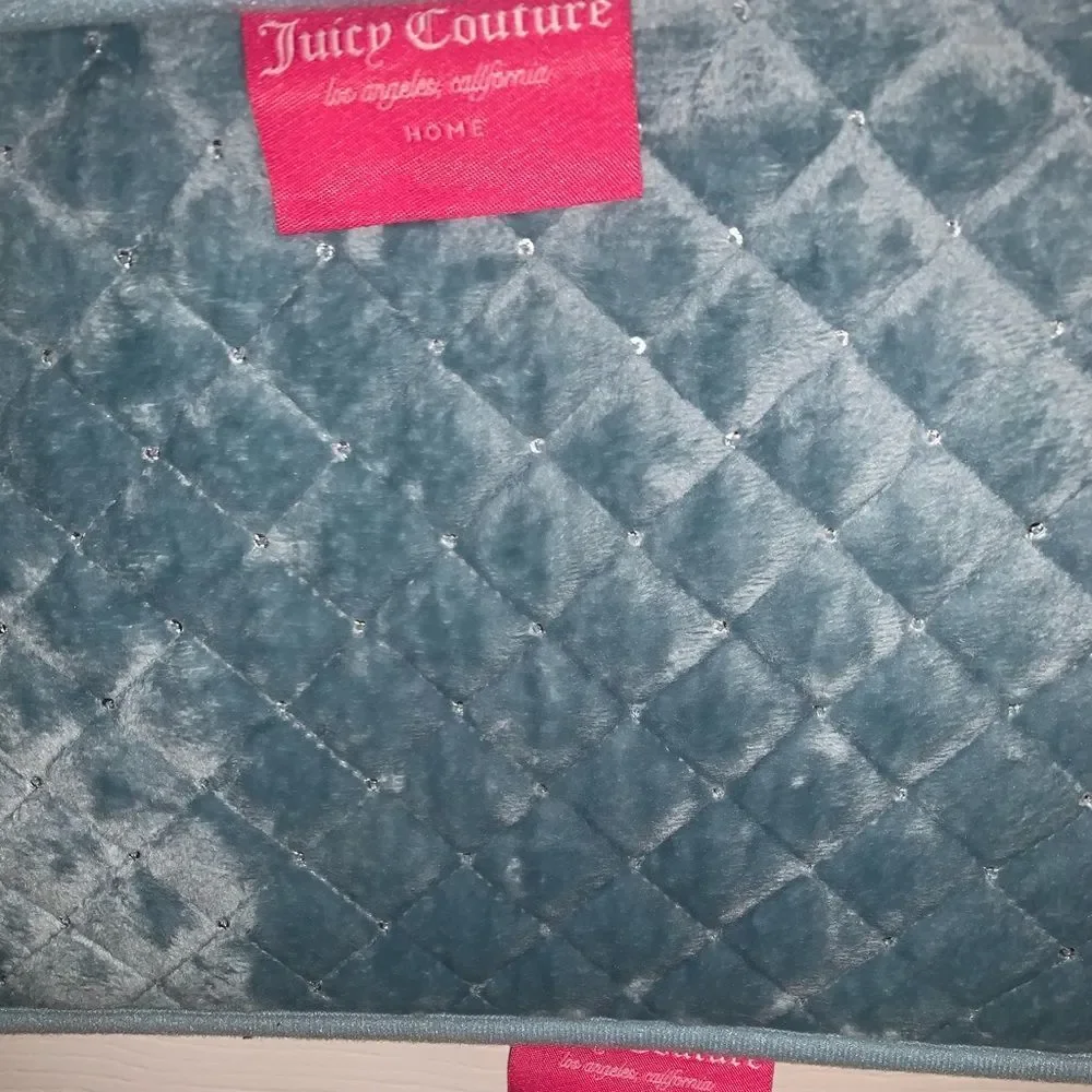 NWT Baby Blue Juicy Couture Set of Two Bath Mats